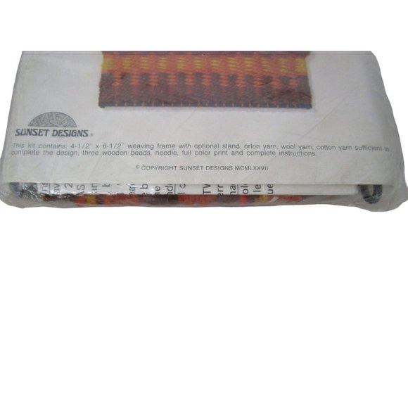 Vintage Jiffy Weaving Brown Stripes Beads Judith Dern NOS Minor Package Damage - Picture 5 of 10